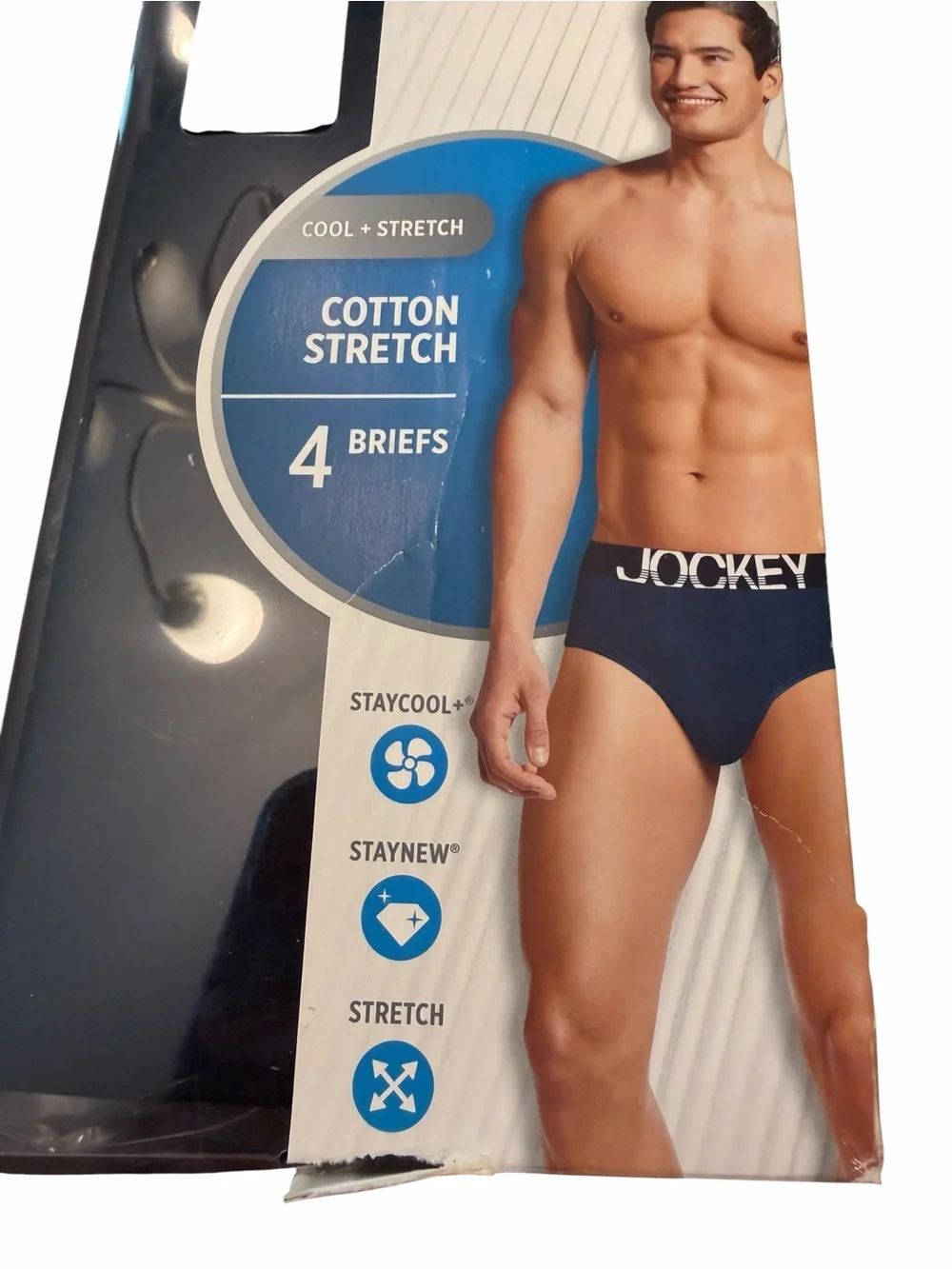 Men's Jockey 4-Pack Cotton Briefs Underwear Size M 32-34 NEW Active Stretch